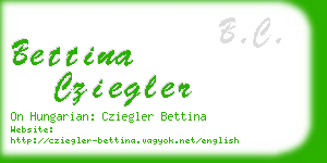 bettina cziegler business card